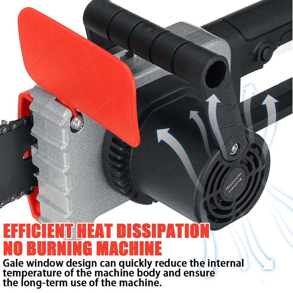 16 Inches Electric Chainsaw Cordless 2 Battery HighPowerful Motor Garden Woodworking Cutting Tool For Battery 588VF 3000W