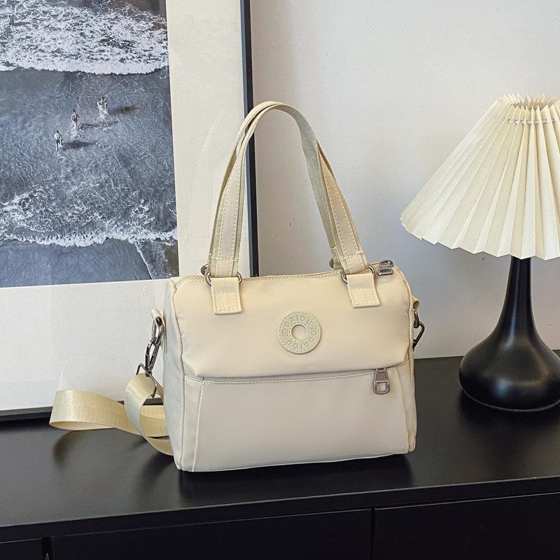 

Small square bag women s new trendy fashion versatile cloth bag shoulder bag casual hand carry messenger bag бежевий