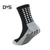 1 Pair Sports Socks Anti-slip Silicone Bottom Mid-tube Sweat Absorption Fine Knitting High Elasticity Daily Wear Football Basketball Calf Socks