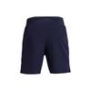 Under Armour Mid-Rise Drawstring Casual Shorts With Logo Print Men Bottoms Navy-Blue 1376508-410