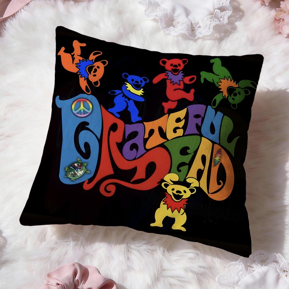 Band G-Grateful D-Dead Kissenbezug Premium Komfort Wendbarer Kissenbezug -Zwei-in-Eins-Design für Jeden Raum & Autoinnenraum