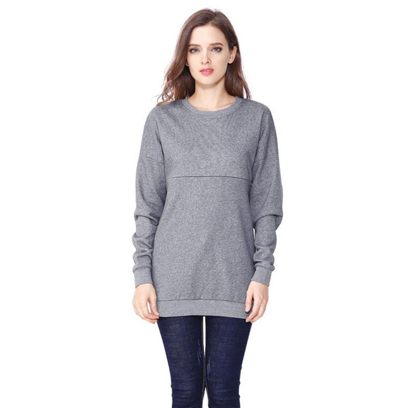 

Thick Cotton Winter Maternity Nursing Sweatshirt: Hot Mom Style, Plus Size, Fashionable & Loose Fit XXL