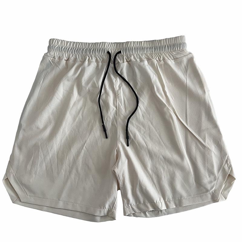 Men's Quick-Dry Running Shorts - Solid Color, Casual American Fitness Five-Inch