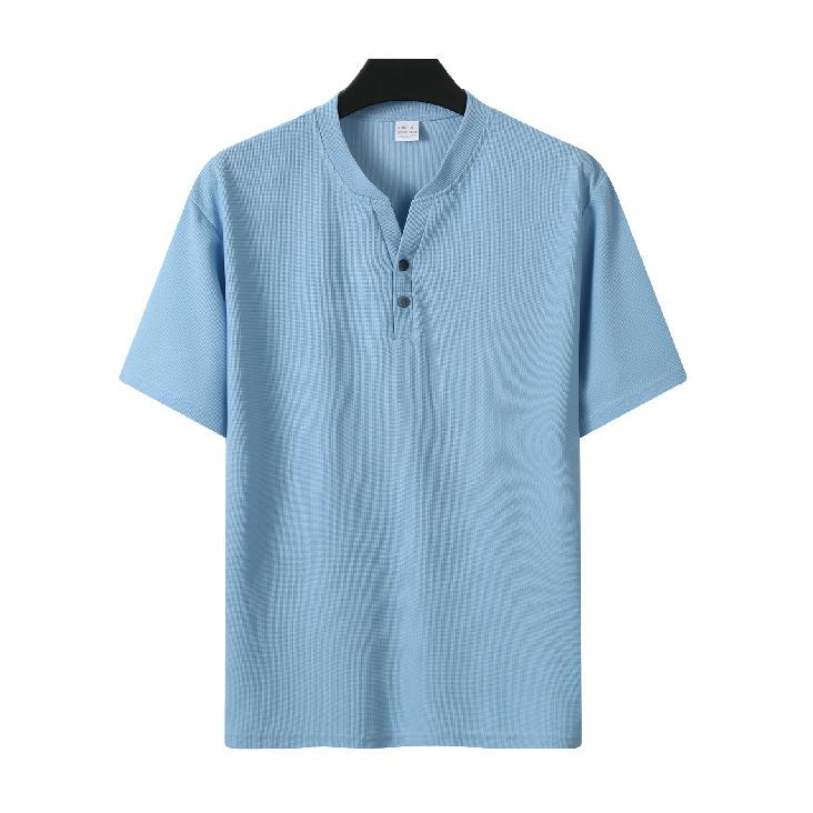 Summer Fashion Men'S Short Sleeved T-Shirt Trendy And Cool V-Neck Shirt Men'S New Top