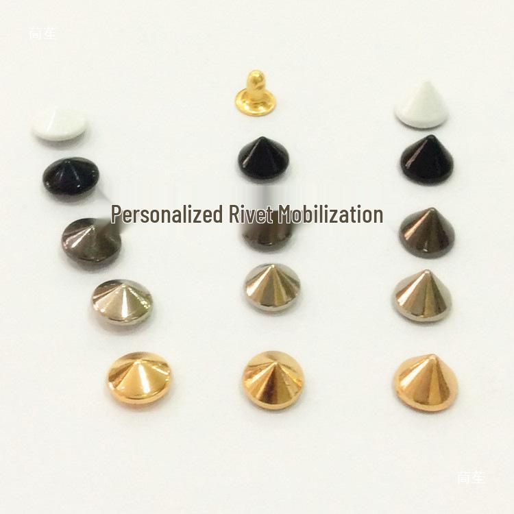 7mm Round Pointed Stud Rivets for DIY Clothing, Shoes, Hats, Bags & Accessories