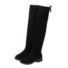 Fashion Large size over the knee boots for women winter velvet round toe elastic square heel slim women's boots