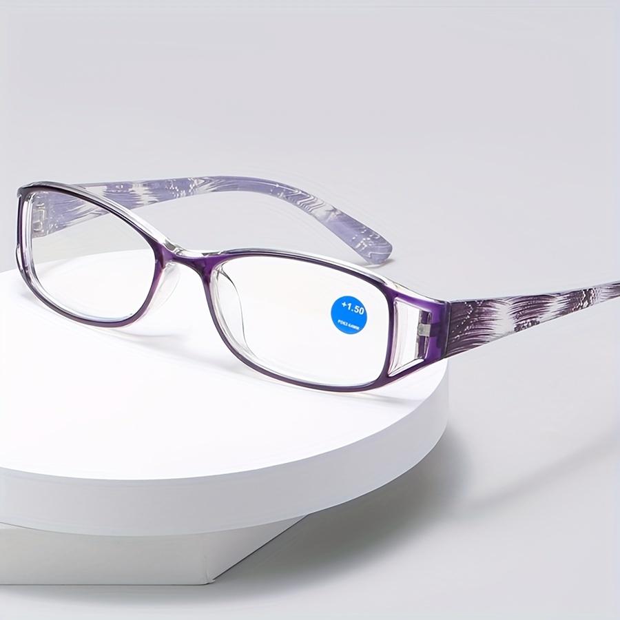 Women & Men Floral Reading Glasses - Elegant Fashion Square Full Frame, Perfect for Phone & Computer