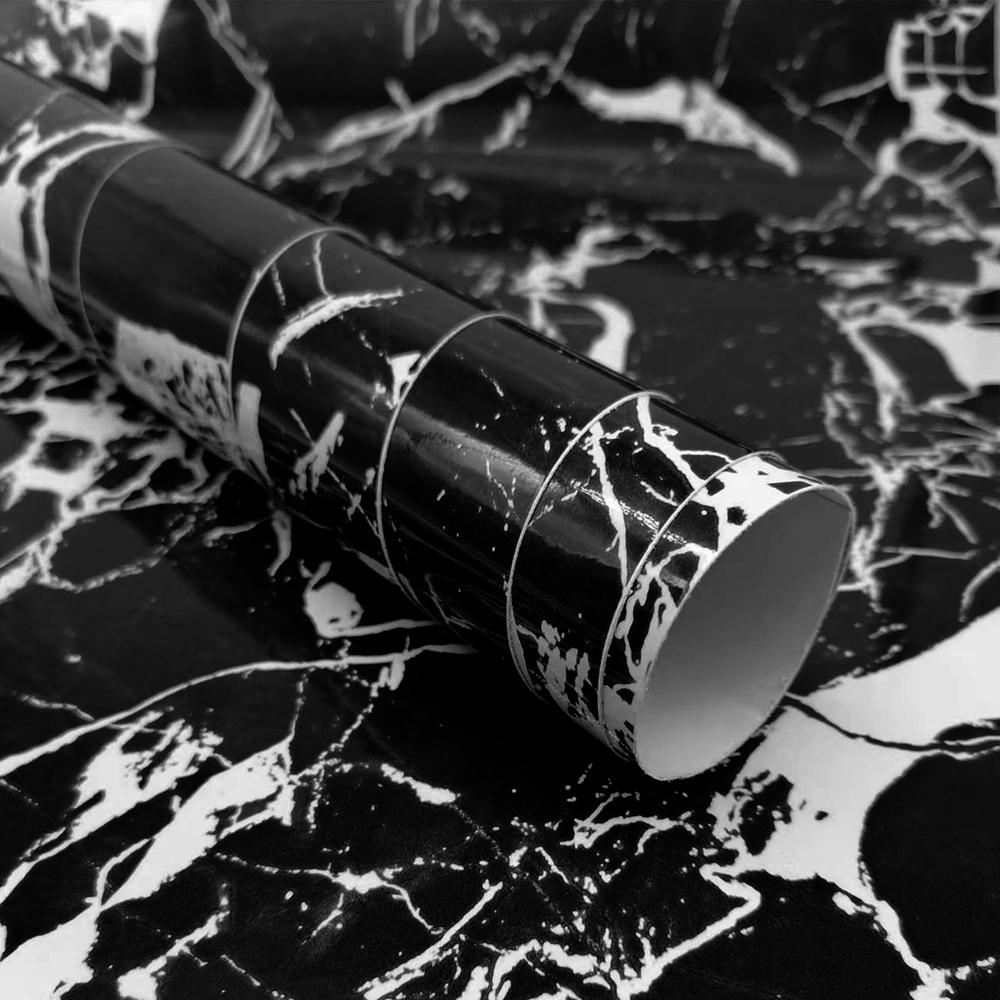 15 stilar vit marmormönster tapeter Köksskrivbord Garderob Heminredning Peel & Stick Vattentät Oljetät konstväggklistermärke