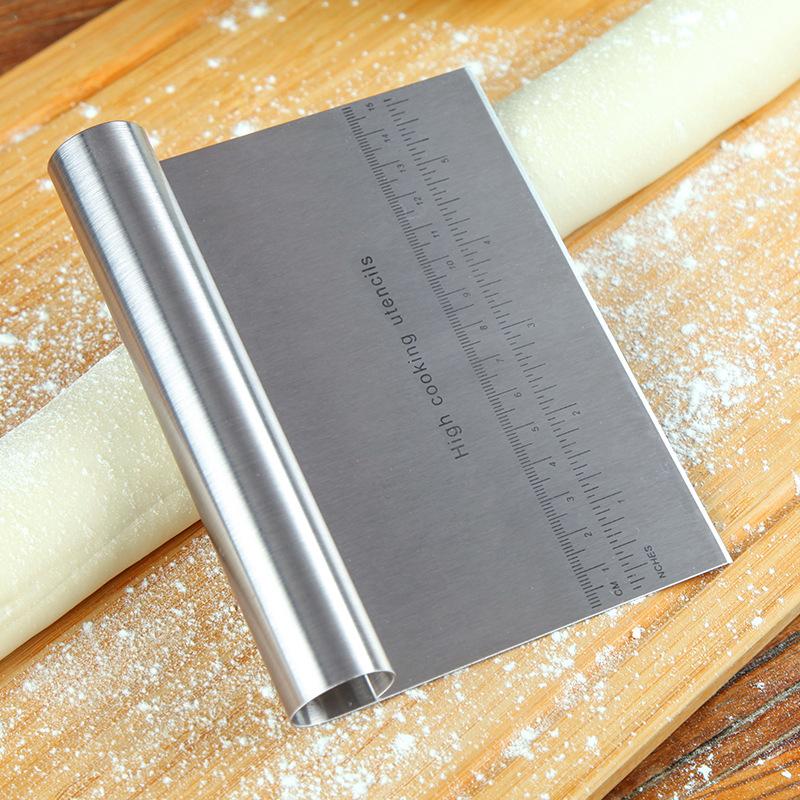 Cutting Knife for Cutting Fried Dough Sticks Scraper for Pizza Steamed Buns Bread Dough Stainless Steel Rice Roll Scraper