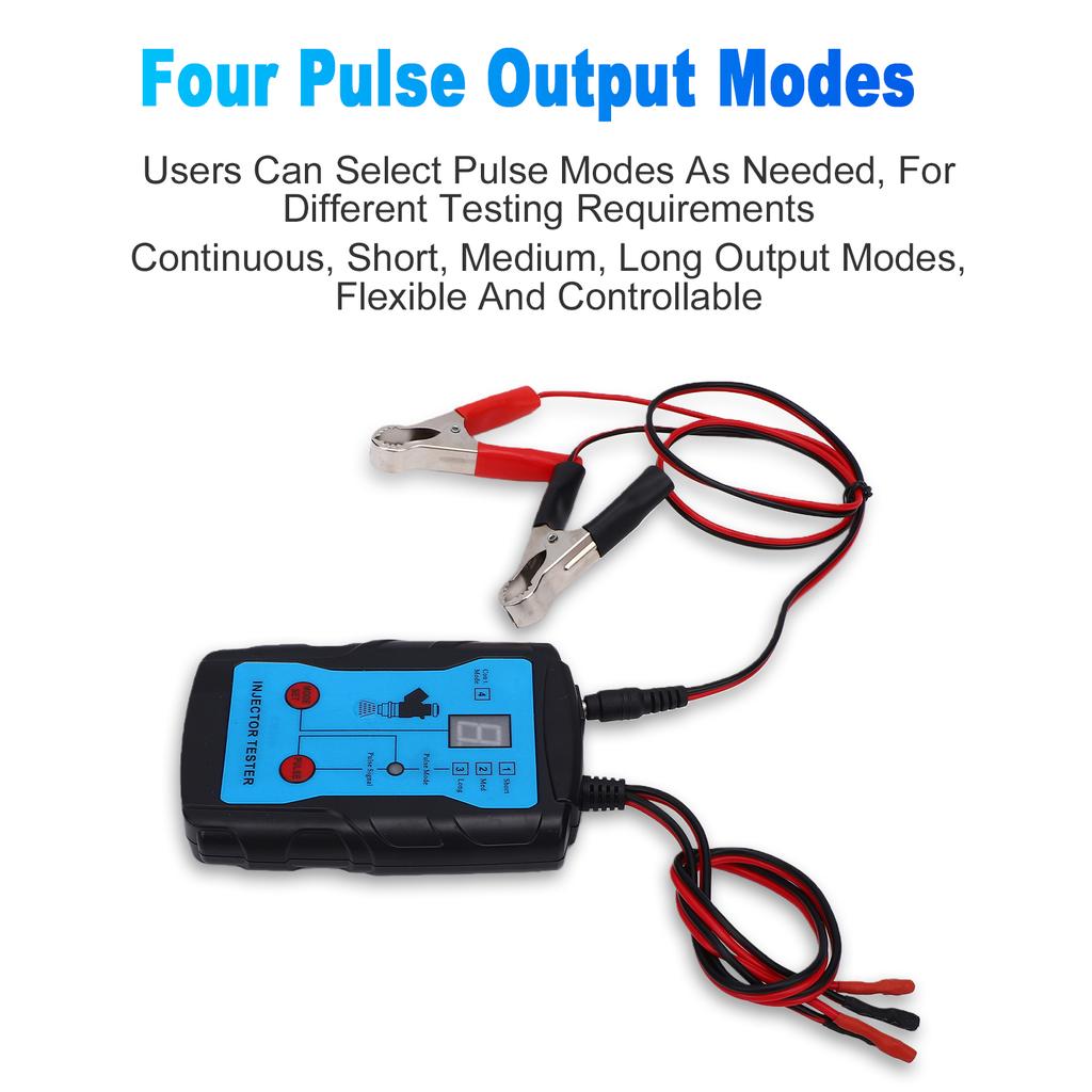 Fuel Injector Tester Cleaner Tool with 8 Cleaning Adapters 4 Pulse Modes 12V for Car Engine Replacement for Common Auto
