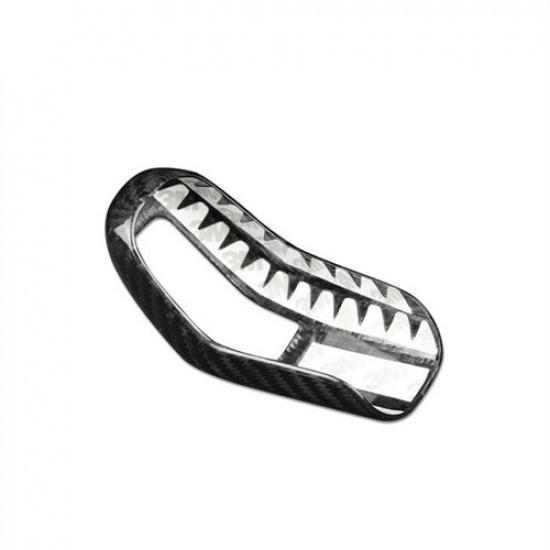 Real Hard Carbon Fiber Car Console Gear Shift Knob Sticker For Range Rover 15 16