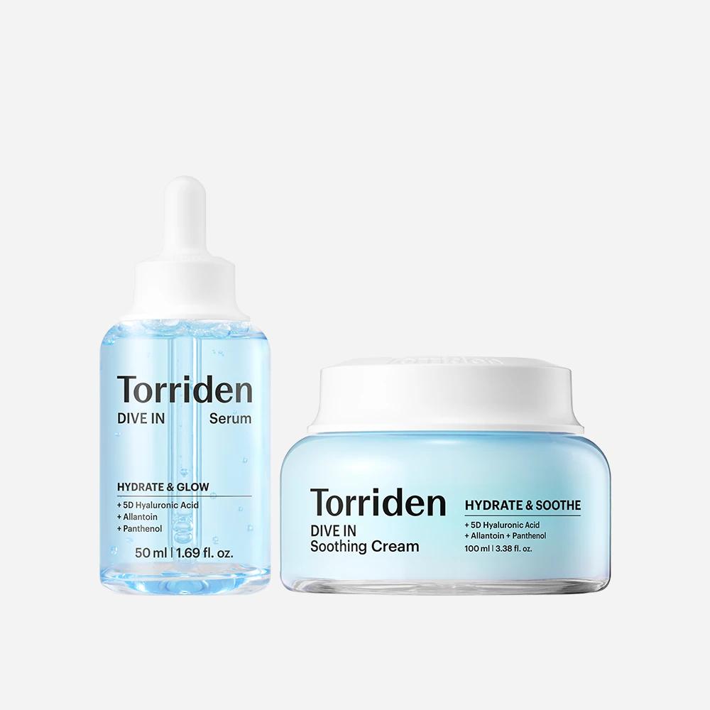 [NEW] [2-Piece Set] Torriden Dive-in Low Molecular Hyaluronic Acid Serum 50ml + Soothing Cream 100ml