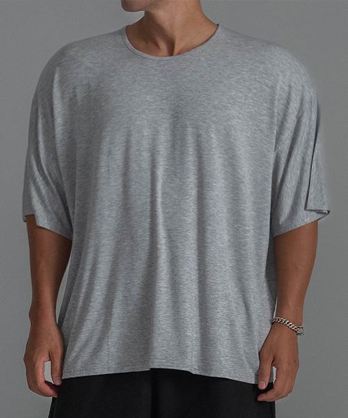 Ballianteu 2-Pack Oversized Modal Silket U-Neck Short Sleeve T-Shirt