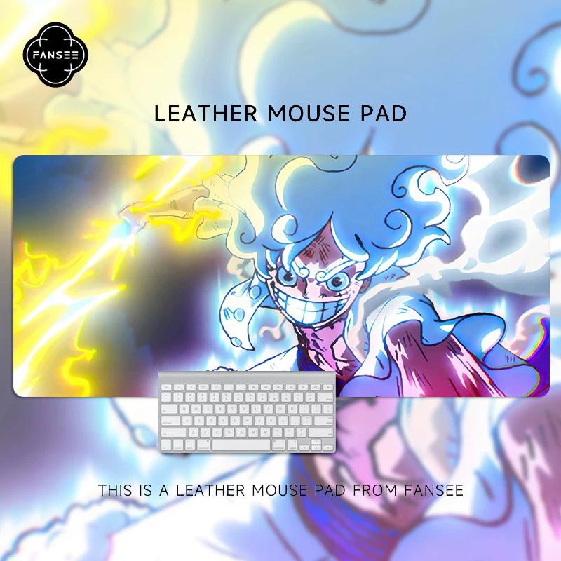 Cartoon  Animation ONE PIECE Monkey D. Luffy Leather Mouse Pad Oversized Animation Two-dimensional Office Computer Desk Pad Waterproof Non-slip Pad