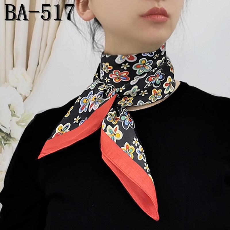 Women's French-Style Polka Dot Silk-Emulation Square Scarf: Versatile Professional Hairband & Suit Accessory