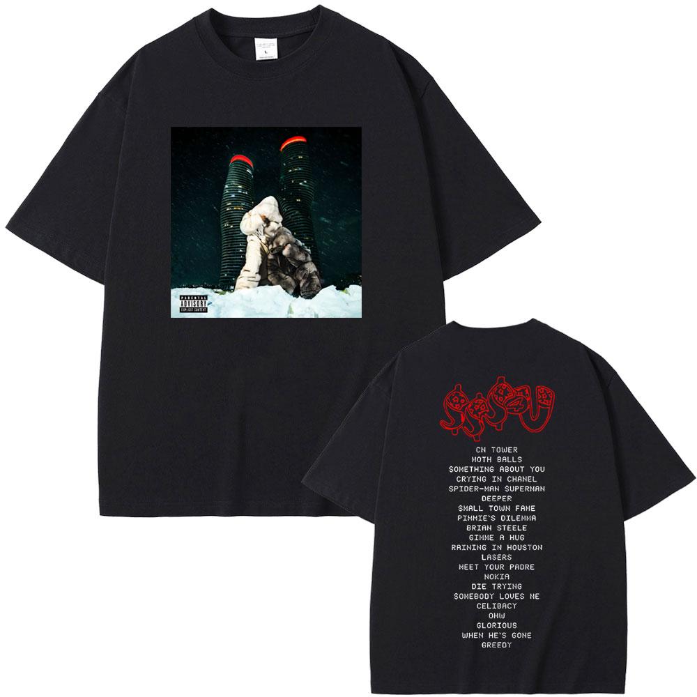 Rapper PARTYNEXTDOOR & Drake Some Sexy Songs 4 U SSS4U 2025 Double Sided Print T Shirts Men Fashion Hip Hop Oversized T-shirts