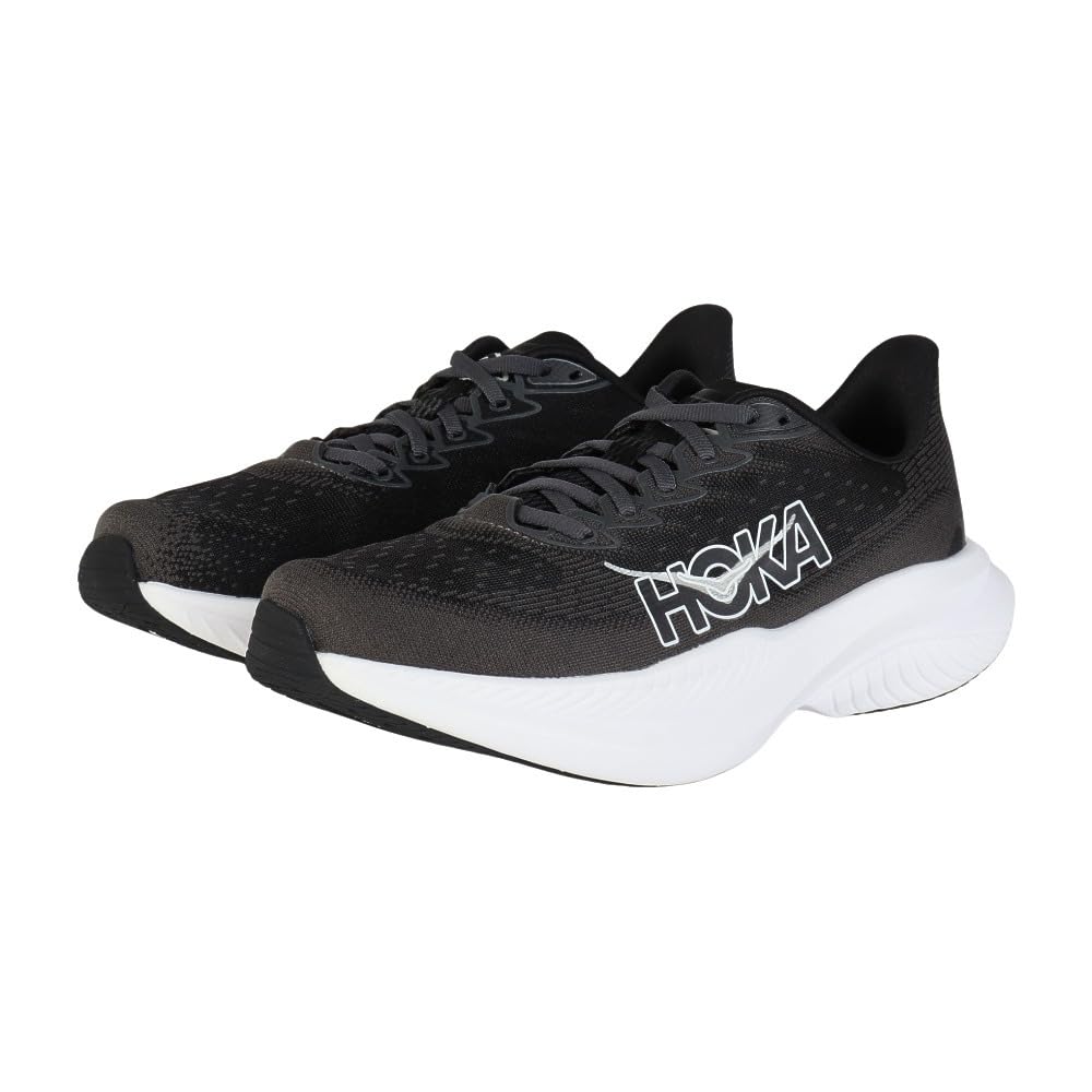 HOKA MACH 6 WIDE Running Jogging and Size Shoes, Shoes, 1147833-BWHT (Black White, 27.5, Men's)