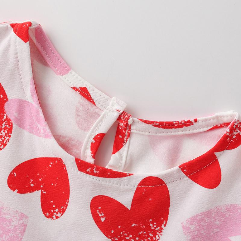 Girls' Summer Dress New Style Short-Sleeved Princess Dress With Print For Young Children