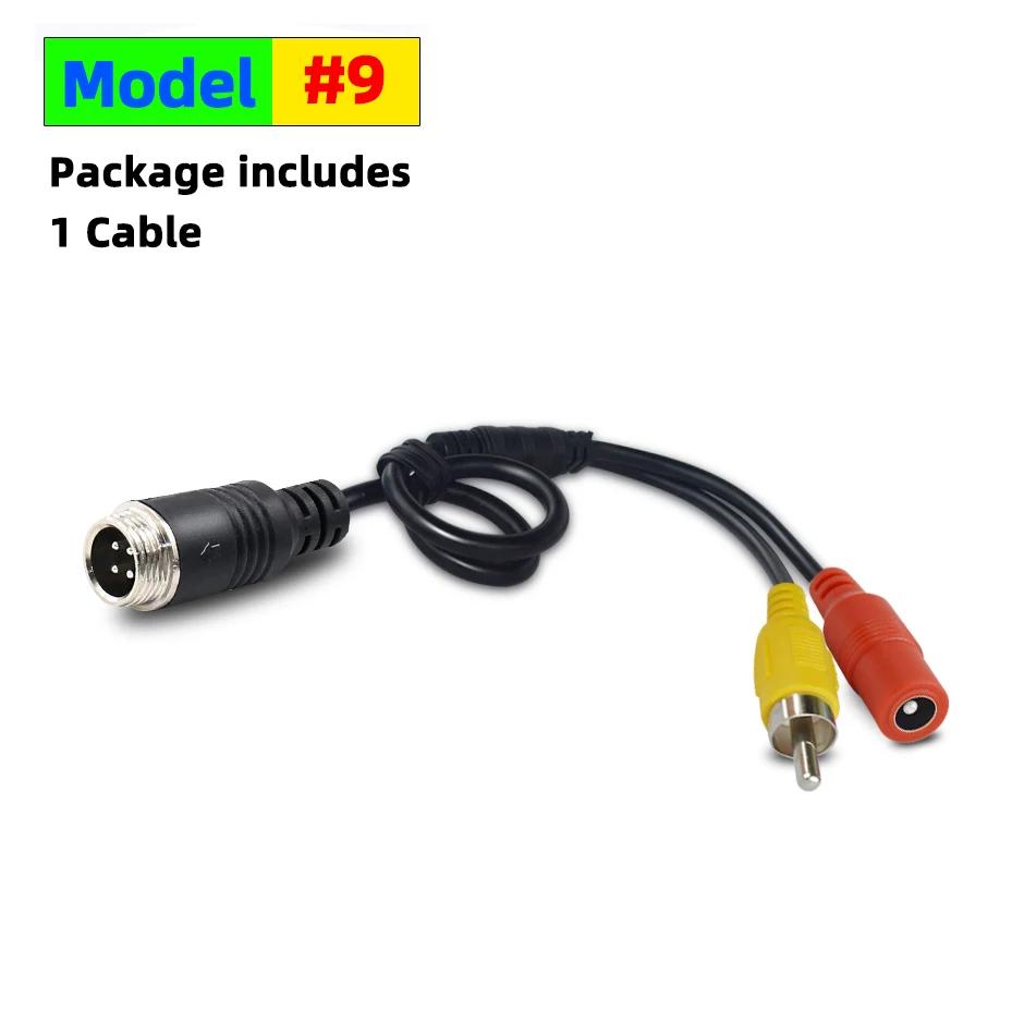 Cable Plug Adapter 4Pin Aviation Head Male/Female to RCA AV/Female DC Multiple Converter For Car Rear Backup Camera Monitor