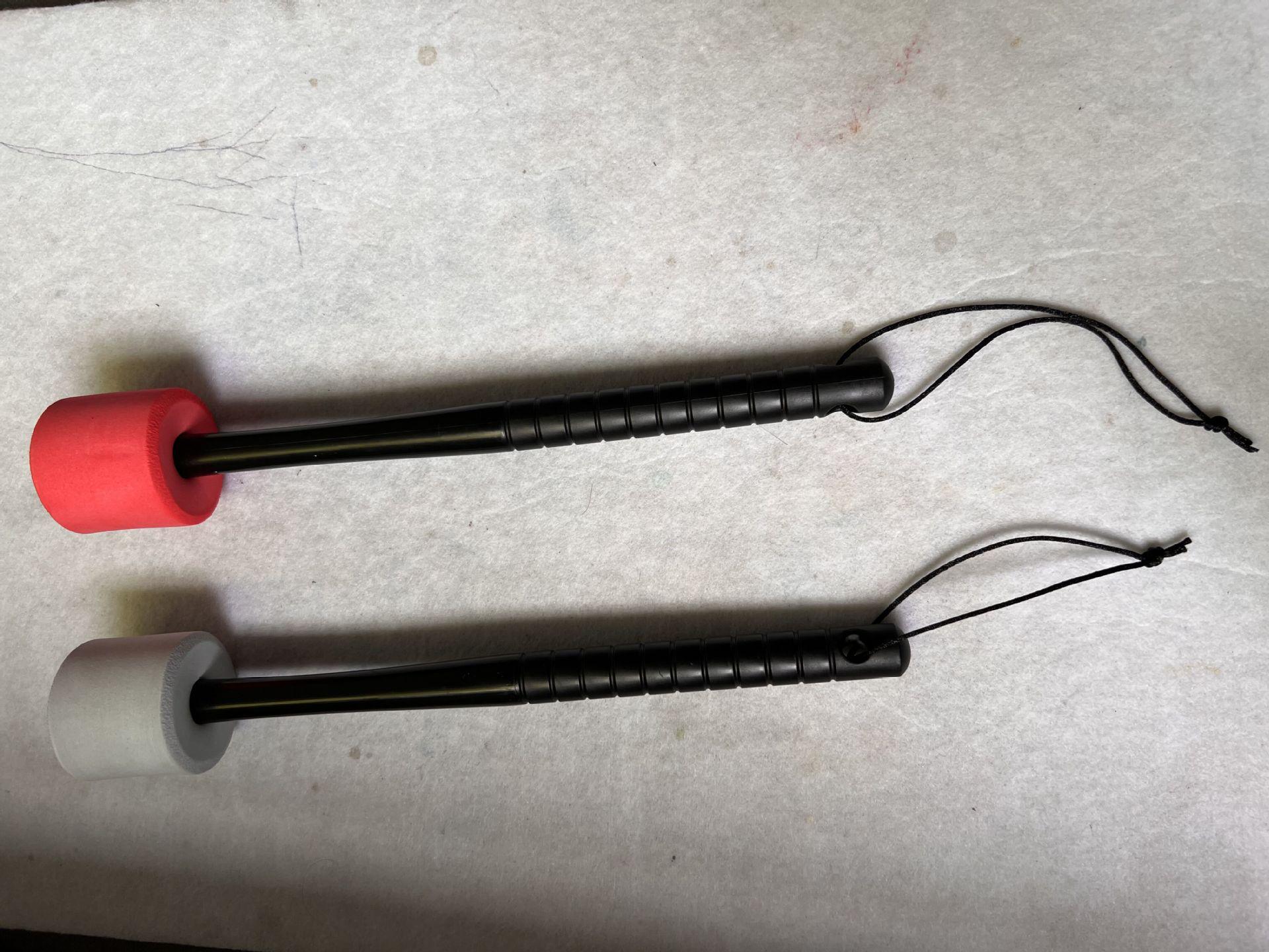 Foam Drumsticks & Large Mallets Set, Tall Snare Drumsticks, Percussion Accessories Short Handle with Cord (Single Foam Head Mallet)