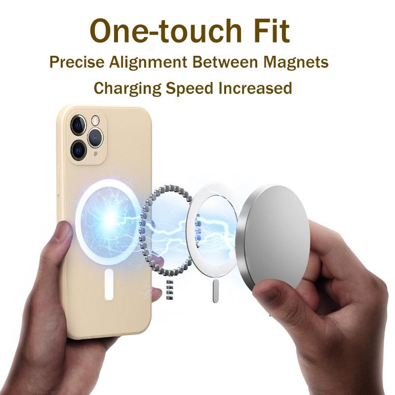 Original Silicone For Magsafe Magnetic Wireless Charge Case for iPhone 16 15 14 13 12 Mini 11 Pro Max X XR XS Plus Lanyard Cover