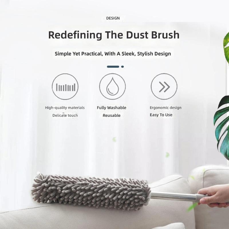 Flexible Extendable Cleaning Duster Up To 175cm With/without Washable Washing Cloth For Pet Hair Dust Removal