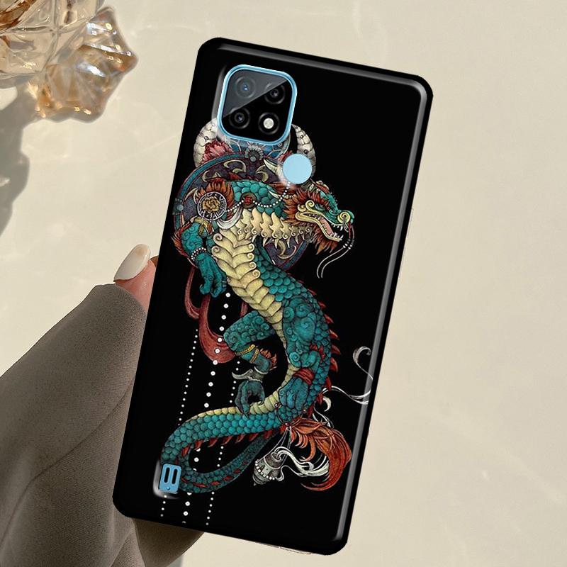Fashion Chinese Dragon For Realme GT 7 Pro GT 6T 6 5 C67 C61 C55 C53 C51 C21Y C25S C75 10 11 12 13 14 Pro Plus Case