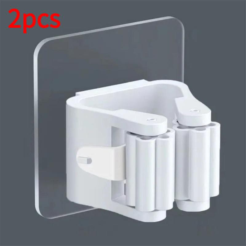 No-drill Hooks Adhesive Wall Hanging Mop Rack Broom Hanger Hook Kitchen Bathroom Organization Home Organizer Accessories