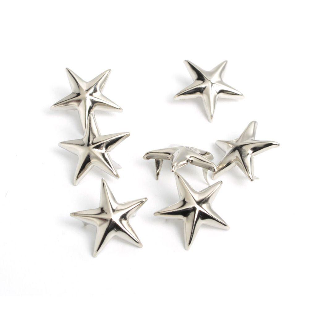 For Hat,Bag,Clothes Quality Metal Releasable Sewing Decor Star Rivets DIY Studs Garment Supplies