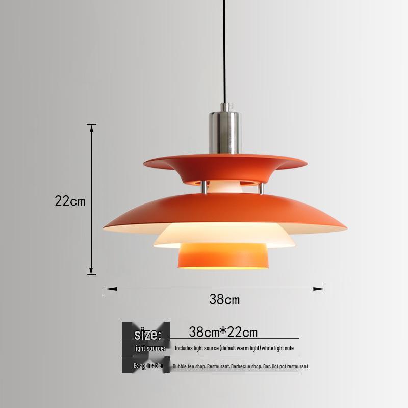 Orange Nordic Industrial Pendant Light for Restaurants & Bars