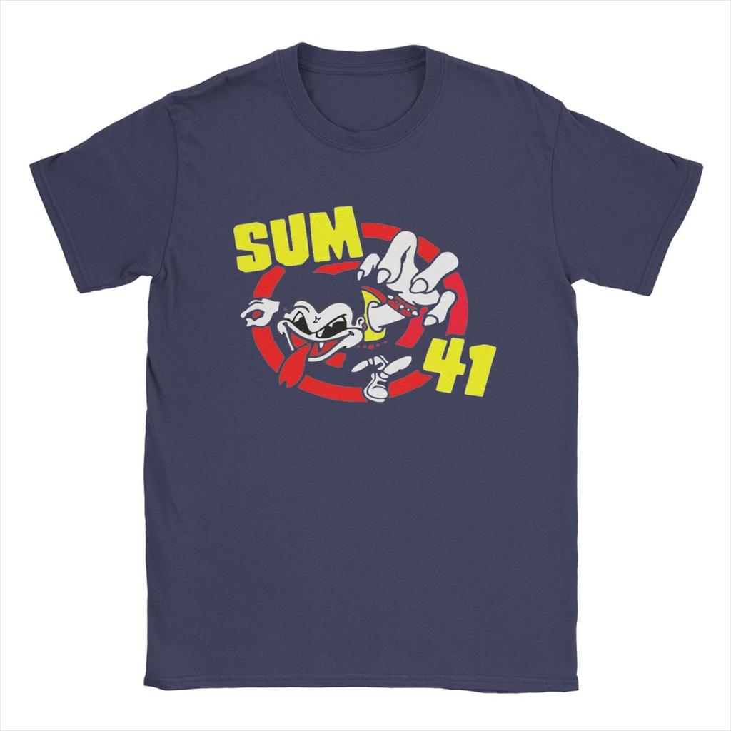 Band Sum 41 Herren T-Shirt SUM41 Punk Humor T-Shirt Kurzarm Rundhals T-Shirts Reine Baumwolle Party Kleidung