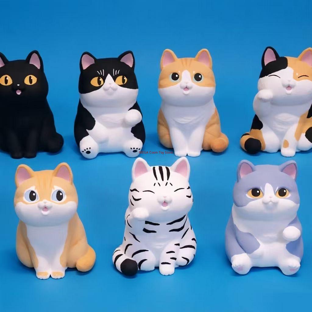 Jinart The Island Of Cats Cute Cartoon Cat Figurine Creative Desktop Ornament Car Decoration Decorative Toy Gift For Pet Lovers