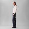 Calvin Klein Elegant Commuter Slim Fit Short Ribbed Seagull Collar Polo Knit Top Women tops 47H339G