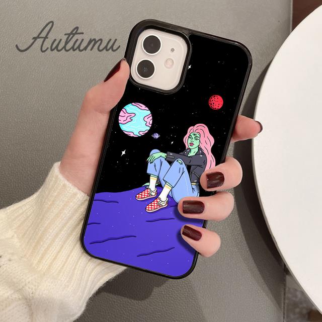 Hippie Grunge Art Phone Case for iPhone 11 12 13 14 Pro Max mini X XR XS SE 2020 6S 7 8 Plus Samsung Galaxy S21 S22 Cover shell