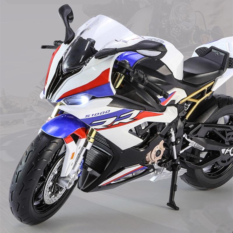 

Car Model 1/9 S1000RR Alloy Racing Motorcycle Diecasts Street Sports Motorcycle Model High Simulation With Light Collection Childrens Gift
