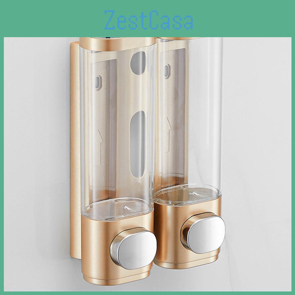 Dispenser Wall Soap Mounted Liquid Hand Washing Dispenser Family Hotel Bathroom Shower Gel Shampoo Container Golden Silver