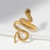 Simple Snake Finger Ring  Punk Snake Ring For Women Men Personality Stainless Steel Ring Jewelry Accessories Gifts