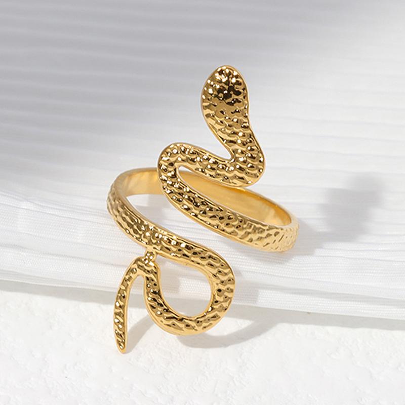 Simple Snake Finger Ring Punk Snake Ring For Women Men Personality Stainless Steel Ring Jewelry Accessories Gifts