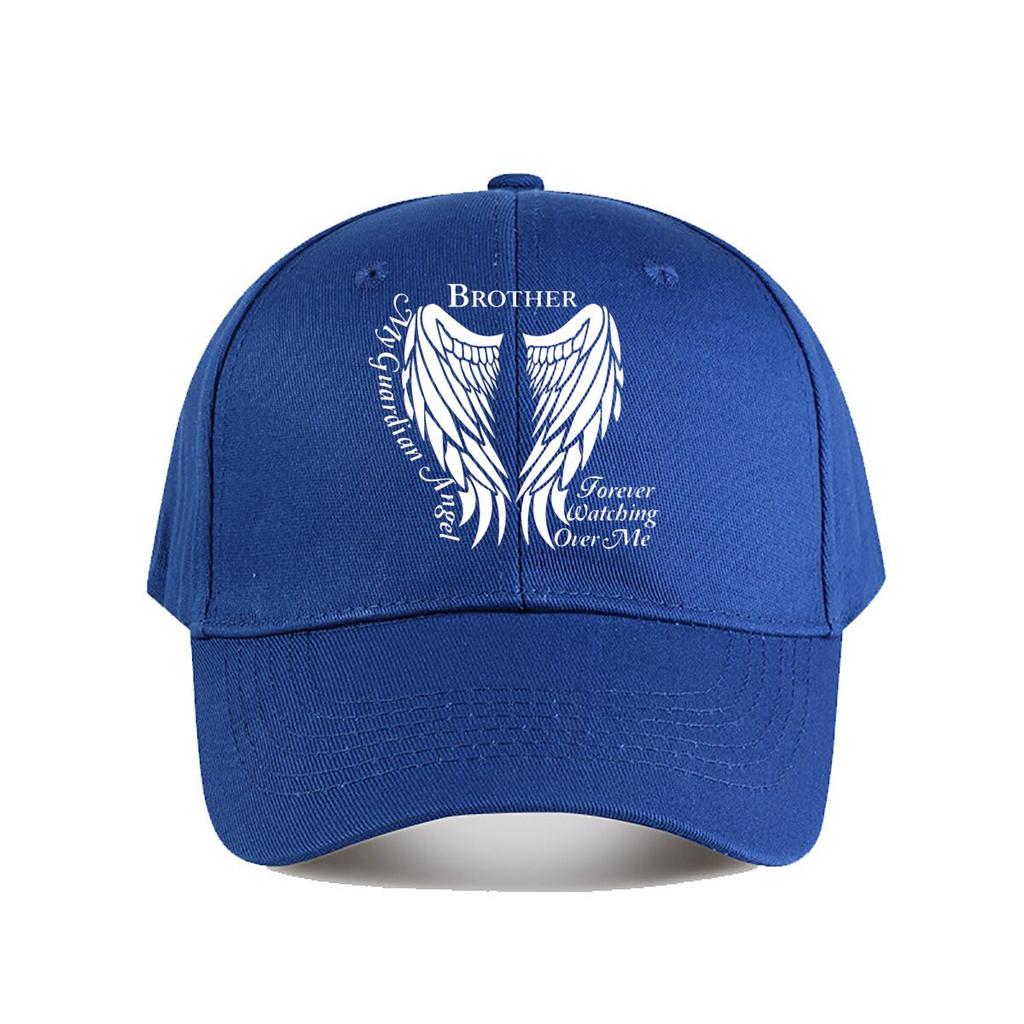 Brother Guardian Angel Wings Vinyl Sticker Baseball Cap Fashion Unisex Sunhat Womens Outdoor Sports