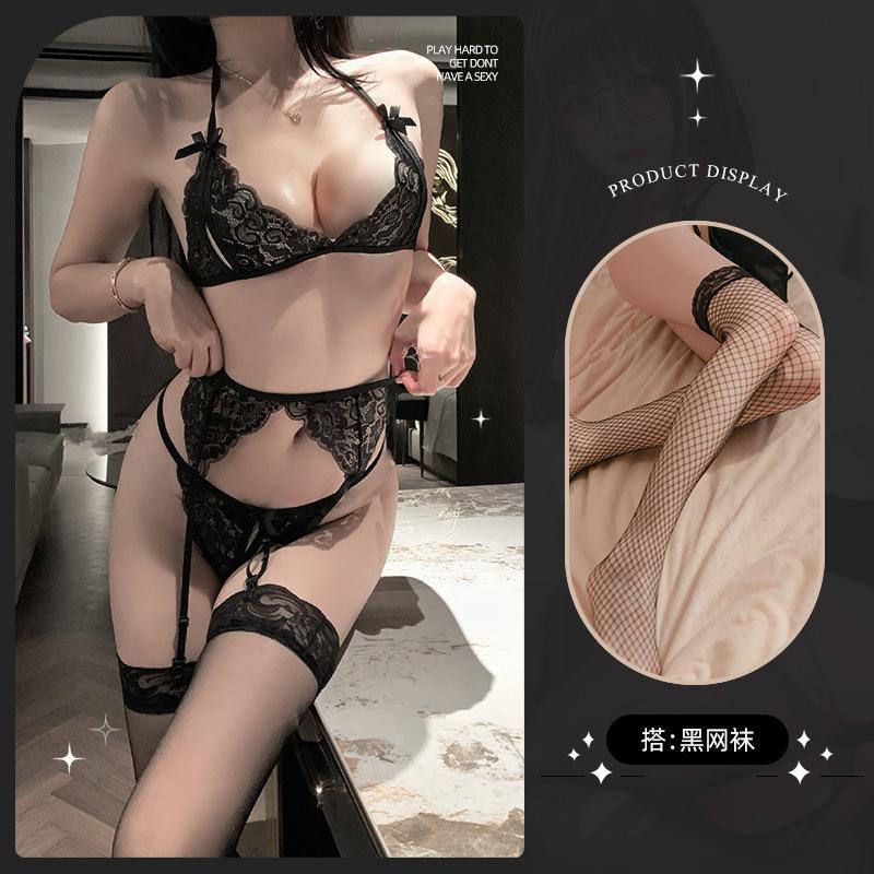 Sexy Underwear Lace Underwear Bra Set Sexy Pure Desire Bra Three-point Style Temptation