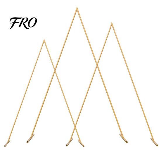 Wedding Arch Props Backdrop Stand, 6.2FT, 7FT, 8.4FT Set of 3 Golden Metal Triangle Ceremony Flower Stand Frame for Baby Shower Birthday Party Balloon