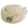 French-Style Elegant Floral Hollow-Out Beret for Women Summer Korean Fashion Sweet Versatile Stewardess Hat Face-Slimming