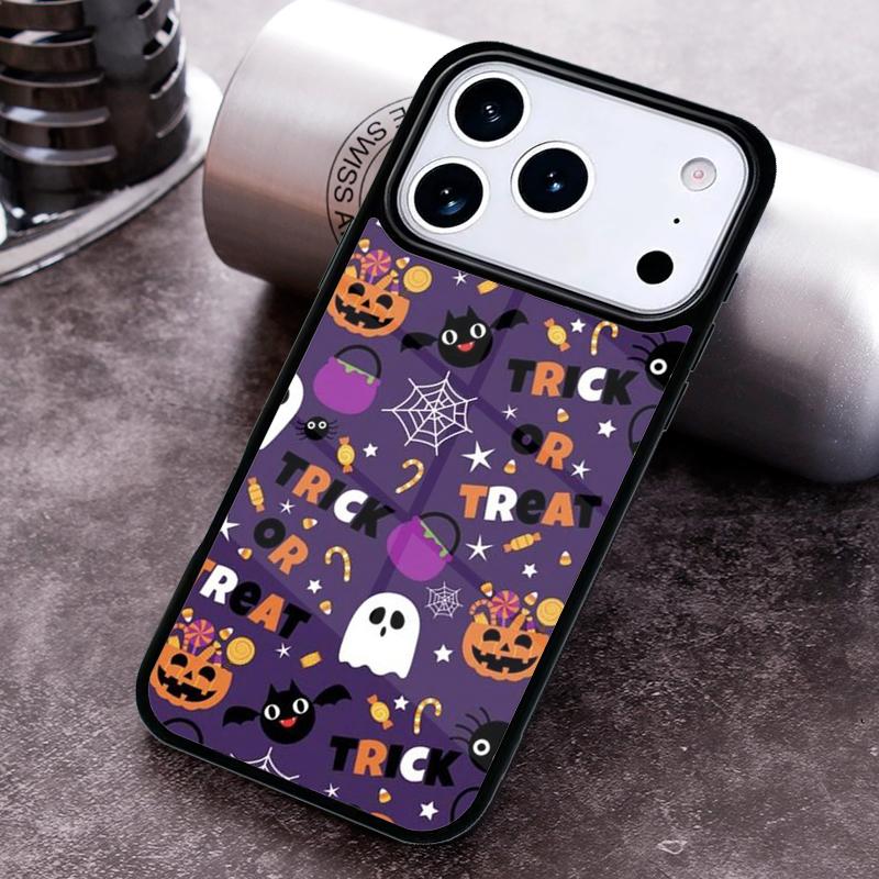Pumpkin Bat Witch Phone Case for iPhone 17 16 15 Pro Max Air 14 13 12 11 Plus Shockproof Capa Cover
