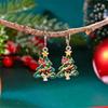 Weihnachtsbaum Hängeohrringe für Damen Zirkon Stern Glocke Ohrring Party Schmuck
