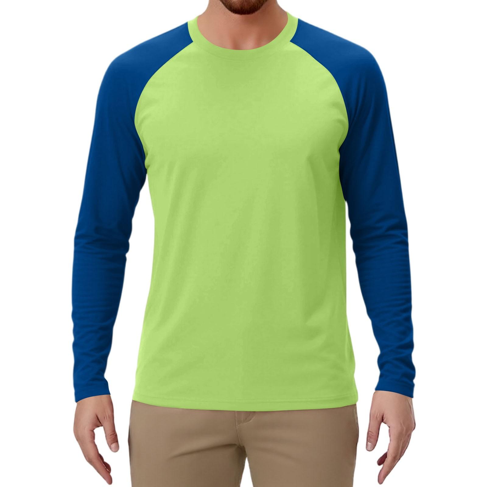 

Чоловічий спортивний топ з довгим рукавом реглан контрастного кольору XXXL