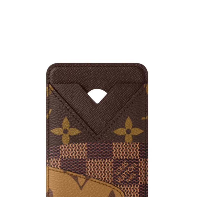 Louis Vuitton X Nigo Magnetic FW25 V Shape Layer Brand Logo Monogram Landscape Coated Canvas Card Holder Women Card Holder Brown M26016