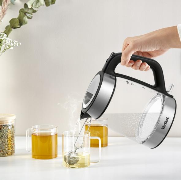 Electric Kettle TEFAL KI605830, Silver and Black