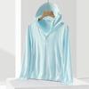 Summer new ice silk sunscreen clothing women's removable large brim UV protection fishing clothing men's sunscreen clothing