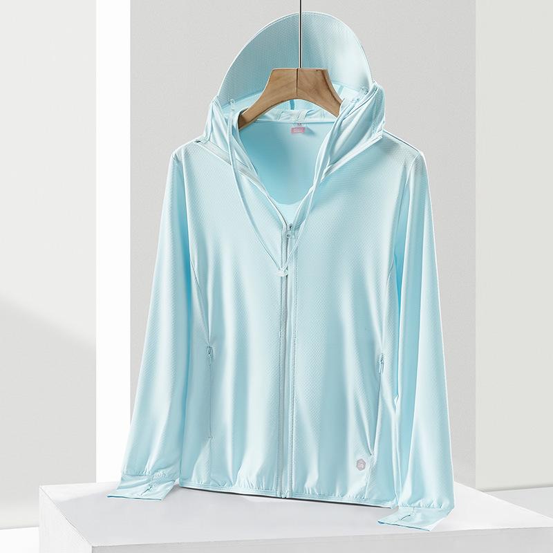 Summer new ice silk sunscreen clothing women's removable large brim UV protection fishing clothing men's sunscreen clothing