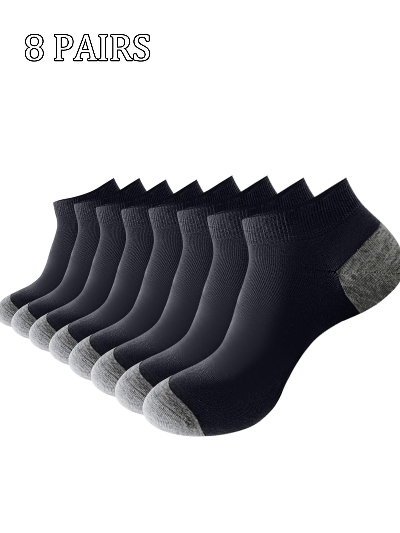 

8 пар удобных, дышащих и простых базовых коротких носков на каждый день в контрастных цветах для весны и лета One Size